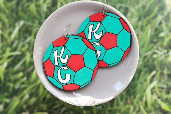 Handcrafted Wood Earrings- KC Women’s Soccer