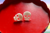 Handcrafted 3D Printed Stud & Dangle Earrings- Skull