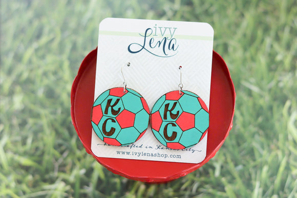 Handcrafted Wood Earrings- KC Women’s Soccer