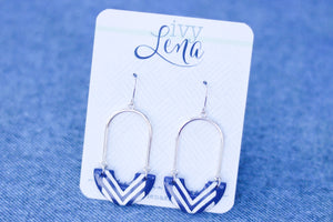 Handcrafted Polymer Clay Earrings- Blue