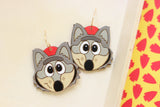 Handcrafted Wood Earrings- KC Wolf