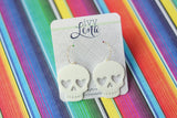 Handcrafted 3D Printed Stud & Dangle Earrings- Skull