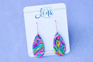 Handcrafted Polymer Clay Earrings- Playful Hues