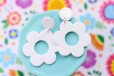 Handcrafted Polymer Clay Earrings- Flower