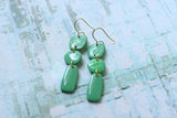 Handcrafted Polymer Clay Earrings- Green