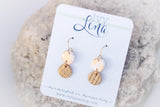 Handcrafted Polymer Clay Earrings- Gold Mix