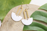 Handcrafted Polymer Clay Earrings- White