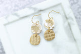 Handcrafted Polymer Clay Earrings- Gold Mix