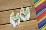 Hand Painted 3D Printed Earrings- Fiesta Floral