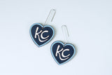 Handcrafted Wood Earrings- KC Hearts