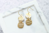 Handcrafted Polymer Clay Earrings- Gold Mix