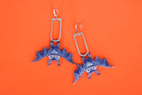 Handcrafted 3D Printed Earrings- Halloween Bat