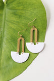 Handcrafted Polymer Clay Earrings- White