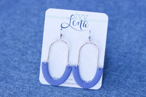 Handcrafted Polymer Clay Earrings- Blue