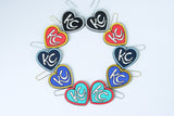 Handcrafted Wood Earrings- KC Hearts