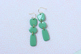 Handcrafted Polymer Clay Earrings- Green