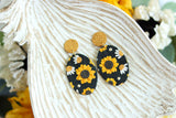 Handcrafted Polymer Clay Earrings- Sunflower