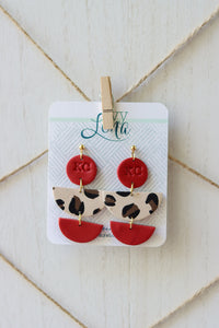 Handcrafted Polymer Clay Earrings- Chiefs