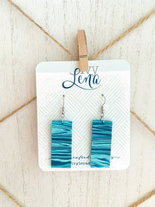 Handcrafted Polymer Clay Earrings- Teal