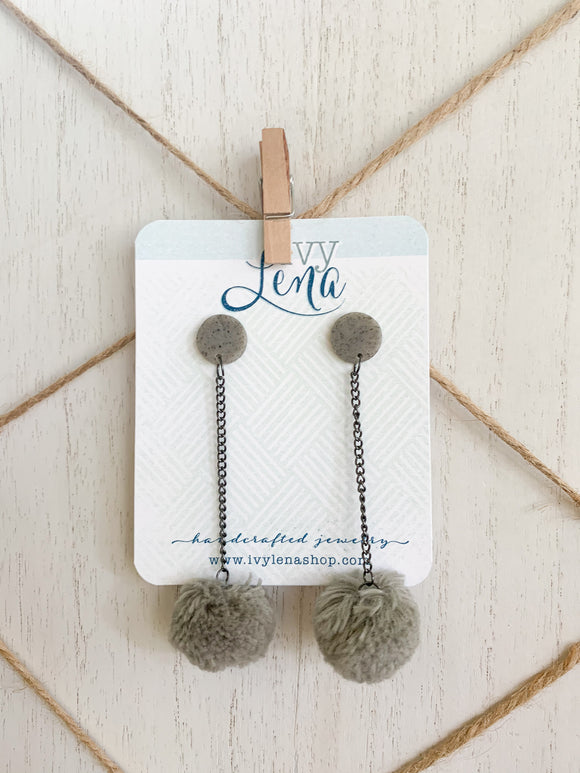 Handcrafted PomPom Earrings