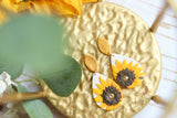 Handcrafted Polymer Clay Earrings- Sunflower