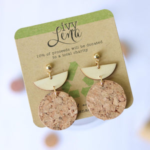 Handcrafted Upcycled Wine Bottle Cork Earrings