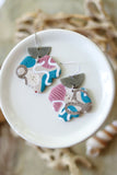 Handcrafted Polymer Clay Earrings- Beachy