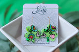 Handcrafted Polymer Clay Earrings-Hand Painted- Lucky Charms
