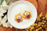 Handcrafted Polymer Clay Earrings- Fall Floral