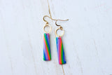 Handcrafted Polymer Clay Earrings- Rainbow