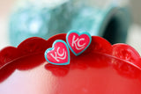 Handcrafted Polymer Clay Earrings- Graphic Transfer- KC Current