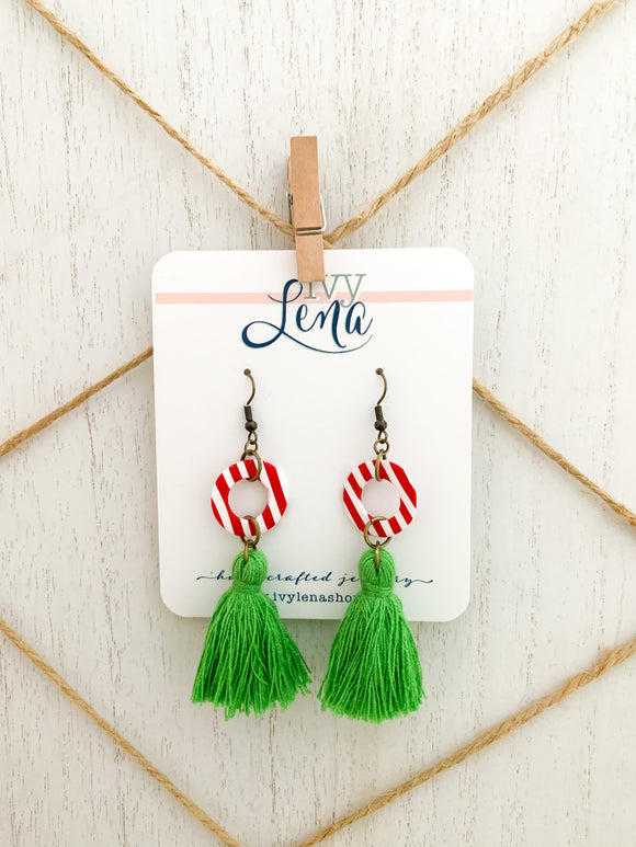 Handcrafted Polymer Clay Earrings- Holiday