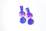 Handcrafted Polymer Clay Earrings -Purple Hue