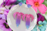 **Made to Order** Handcrafted Polymer Clay Earrings- KC Fountain Heart
