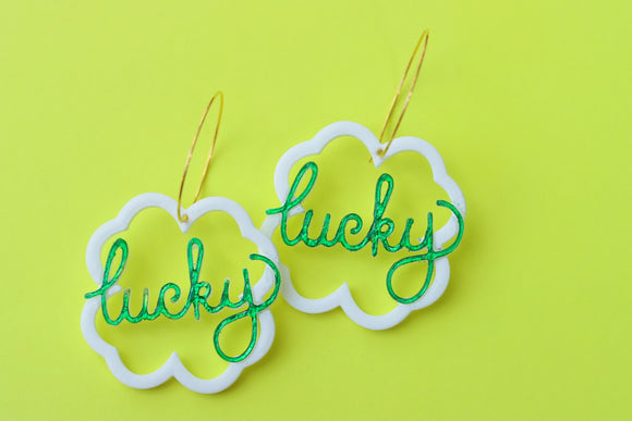Handcrafted 3d Printed Earrings- St. Patrick’s Day