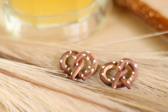 Handcrafted Polymer Clay Earrings- Pretzels
