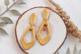 Handcrafted Polymer Clay Earrings- Mustard Yellow