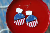 Handcrafted Polymer Clay Earrings- 4th of July