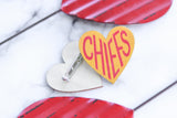 Handcrafted Print Transfer- Natural Wood Pin- Chiefs