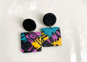 Handcrafted Polymer Clay Earrings- Nightmare Before Christmas