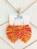 Handcrafted Macrame Earrings- Chiefs **MADE-TO-ORDER**