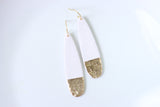 Handcrafted Polymer Clay Earrings-White
