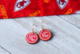 Handcrafted Print Transfer- Wood Earrings- Chiefs