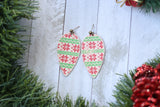 Handcrafted Print Transfer- Wood Holiday Earrings