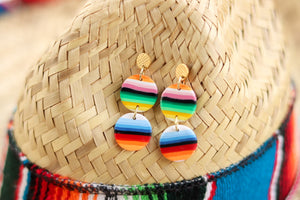 Handcrafted Polymer Clay Earrings- Fiesta