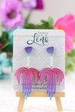 **Made to Order** Handcrafted Polymer Clay Earrings- KC Fountain Heart