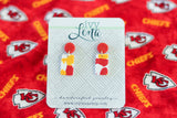 Handcrafted Polymer Clay Earrings- Chiefs