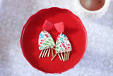 Handcrafted Polymer Clay Painted Earrings- Holiday