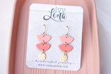 Handcrafted Polymer Clay Earrings- Shade of Salmon