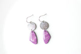 Handcrafted Polymer Clay Earrings -Purple Hue